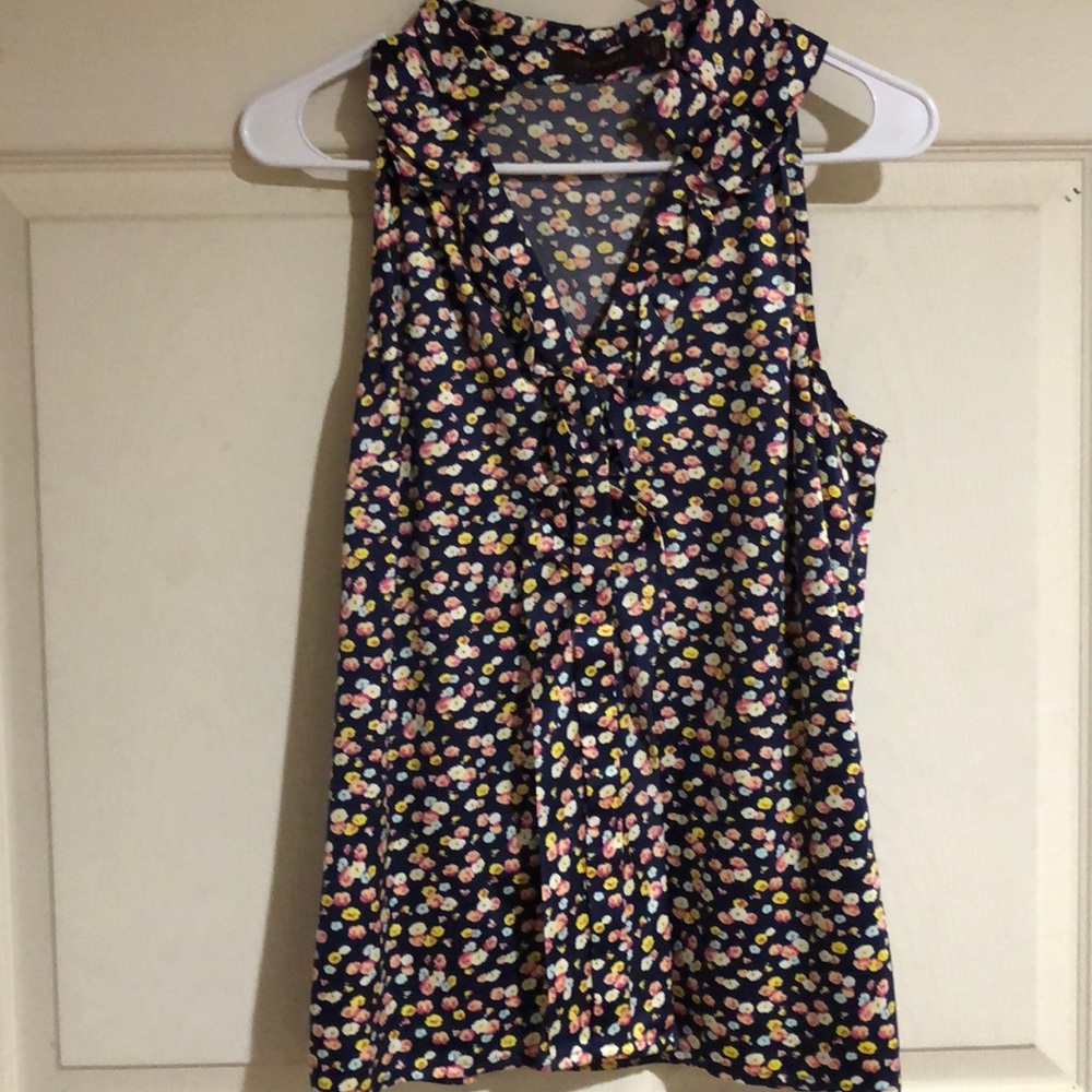 Floral dress tank with ruffles